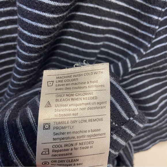 VINCE Blue Knit Stripe Cotton Extra Slim Fit Luxury Preppy Polo Shirt Mens Large - Picture 7 of 9